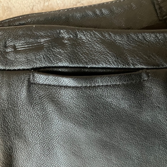 BCBG Max Azria Black Leather Pants Size 2 New w/o tags - Picture 4 of 13